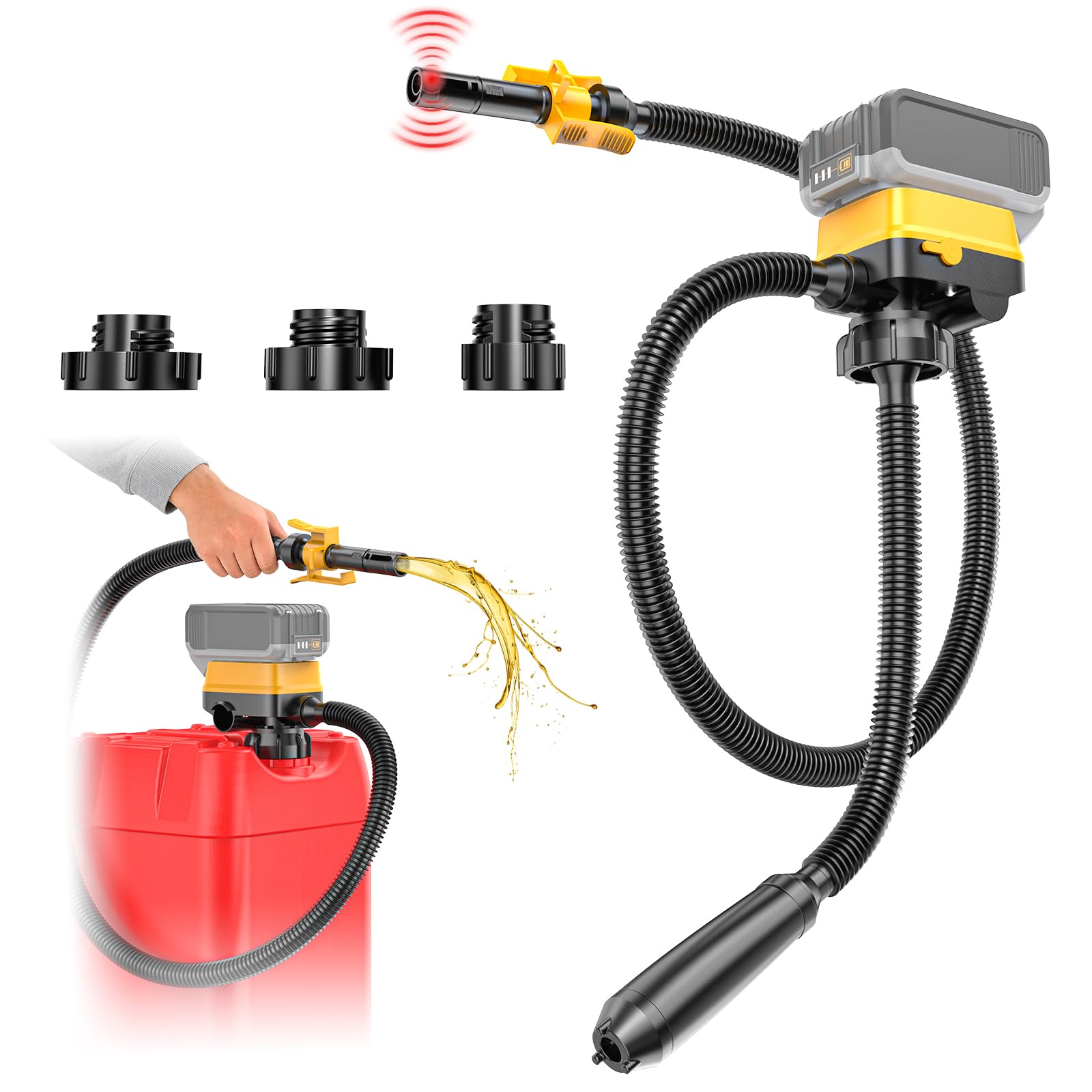 Photo 1 of Ecarke Auto Shut-Off 3.2GPM Cordless Fuel Transfer Pump, Compatible with DeWalt 20V Milwaukee 18V Battery, Leak-Proof Electric Pump for Gasoline Diesel to Car Truck Boat (Without Battery)