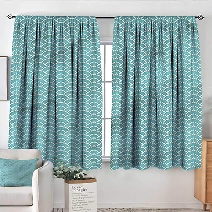 Amazon Com Anzhutwelve Pale Blue Curtains For Bedroom Bubbles