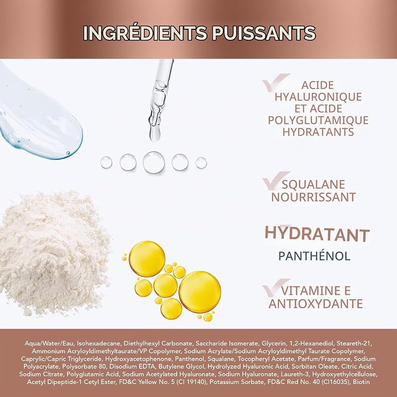 SUPERCHARGED HA+PGA Crème hydratante visage triple action - Vitamine E - Acide hyaluronique et squalane - Crème Anti Rides Femme - Végane - Crème Visage - Soin visage propre - 50 ml