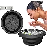 Semaiki Silicone Face Bowl for Ice Bath, Facial Basin with Built-in Ice Tray,Collapsible Face Plunge Therapy Tub for Soak Bath