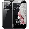 IBOZOU Mini 4G Unlocked Smartphone 3.0 Inch Dual Sim Quad Core 2600mAh Kids Mini Premium Child Small Phone Student Pocket Cellphone, 2+16GB (Black)