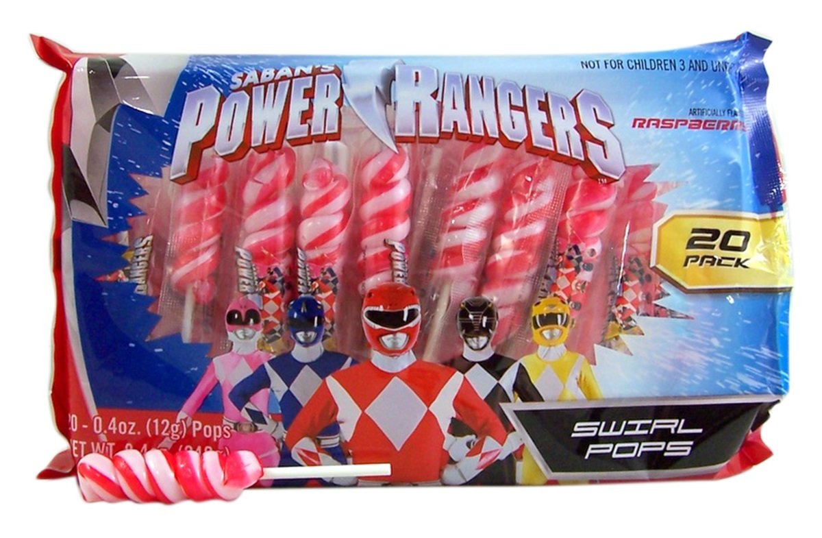 Power Rangers Swirl Lollipops, 20 Ct