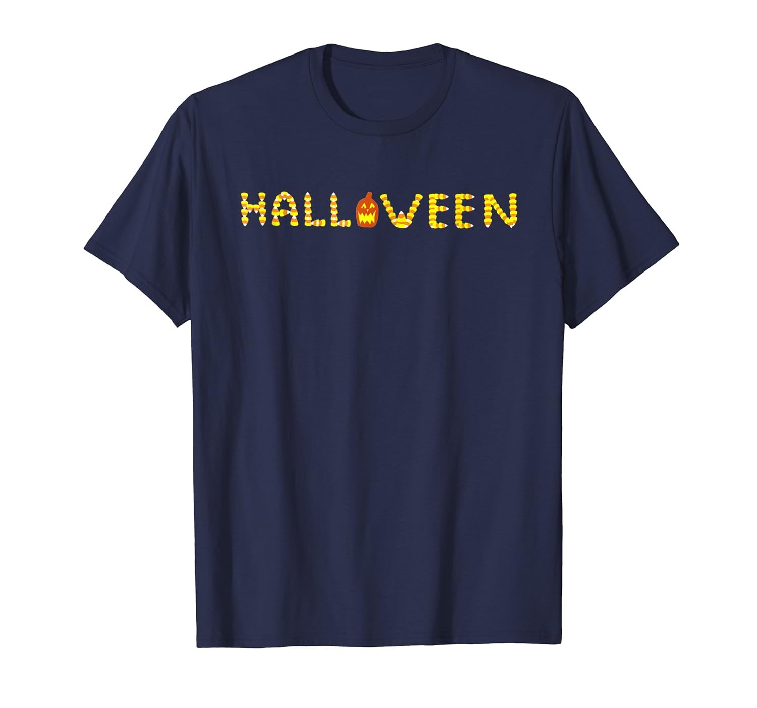 Candy Corn Halloween Pumpkin T-Shirt Maze Art Party Tee Top-ANZ