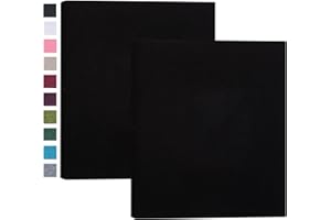 Mublalbum 2 Pack Small 8x10 Photo Album Linen Cover Mini Brag Book Each Holds 52 Vertical Pockets for Artwork Postcards or Picture Storage (Black)