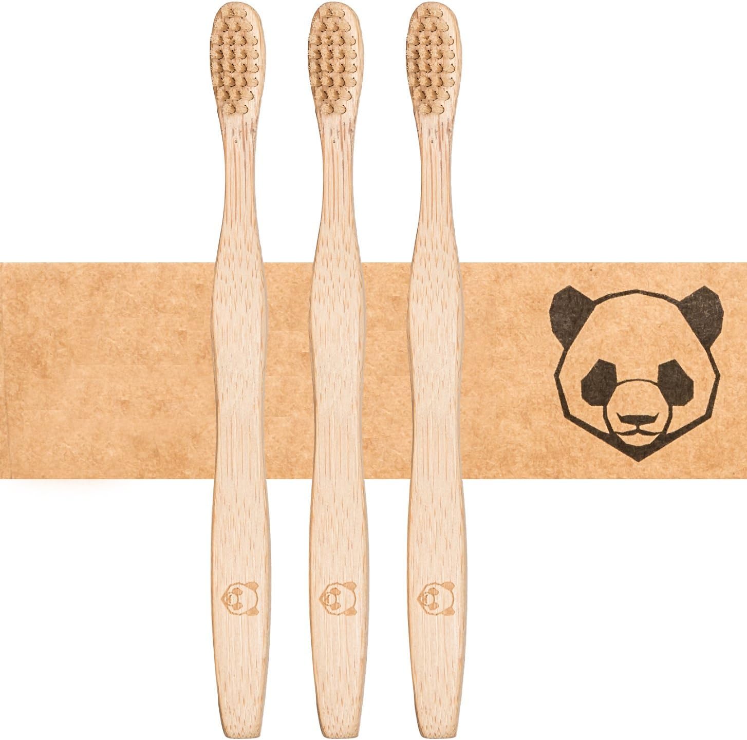 bambusliebe bamboo 3x toothbrushes with soft bristles made of bamboo viscose - sustainable, environmentally conscious, antibacterial, vegan, degradable - for kids- zero waste