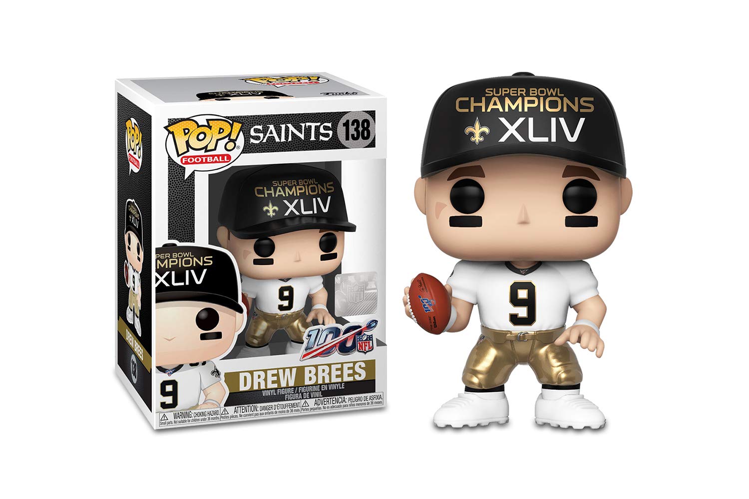 Funko POP! NFL: Saints-Drew Brees - (SB Champions XLIV) - Collectable Vinyl Figure - Gift Idea - Official Merchandise - Toys for Kids & Adults - Sports Fans - Model Figure for Collectors and Display