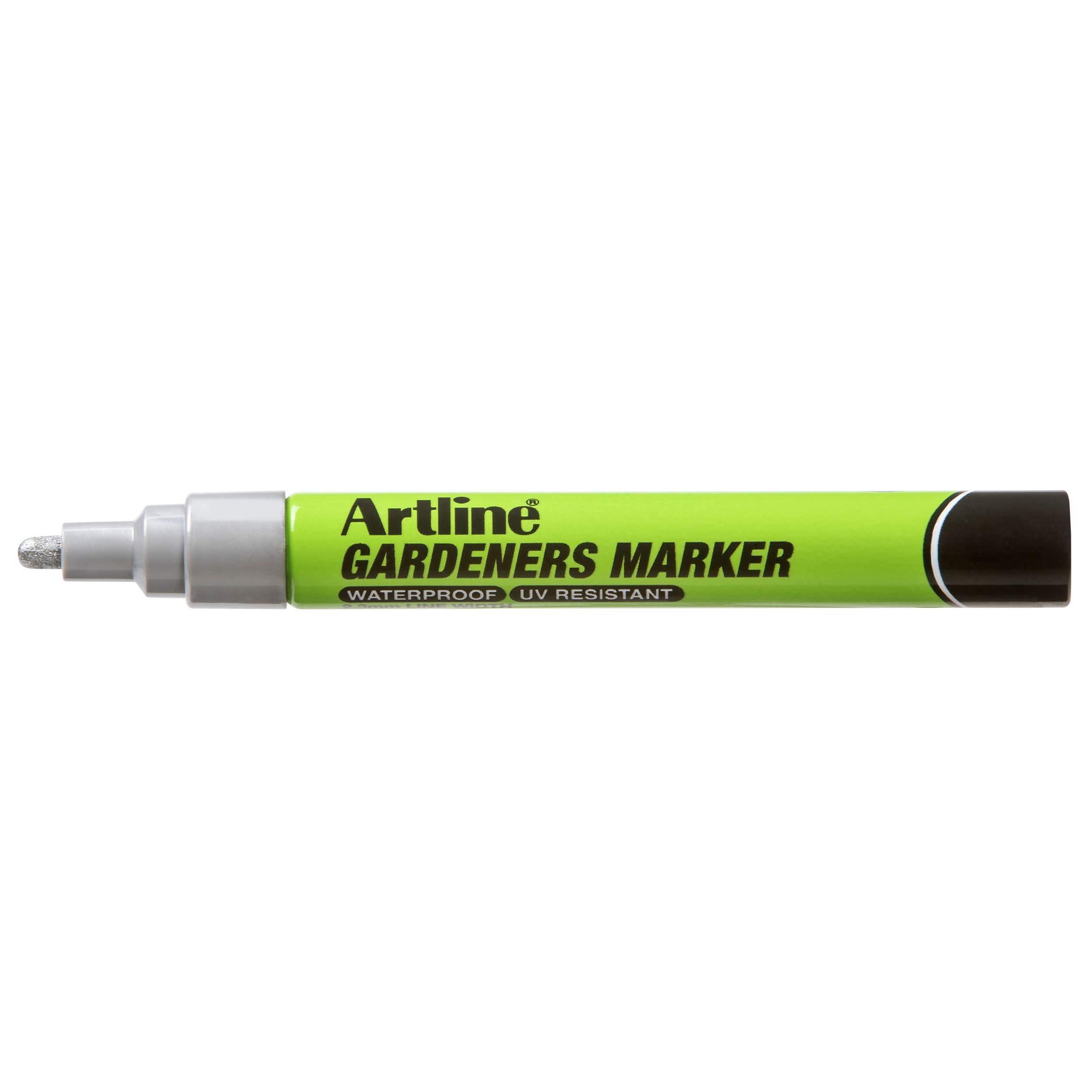 Artline Gardeners Permanent Markers | Professional Series | for Use On Plants, Labels, and More | UV Resistant | Waterproof | EKPR-GDM | 2.3mm Bullet Tip | Pack of 12 | Silver - Gardening