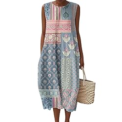 Womens Sundresses 2025 Summer Fall Cotton Linen