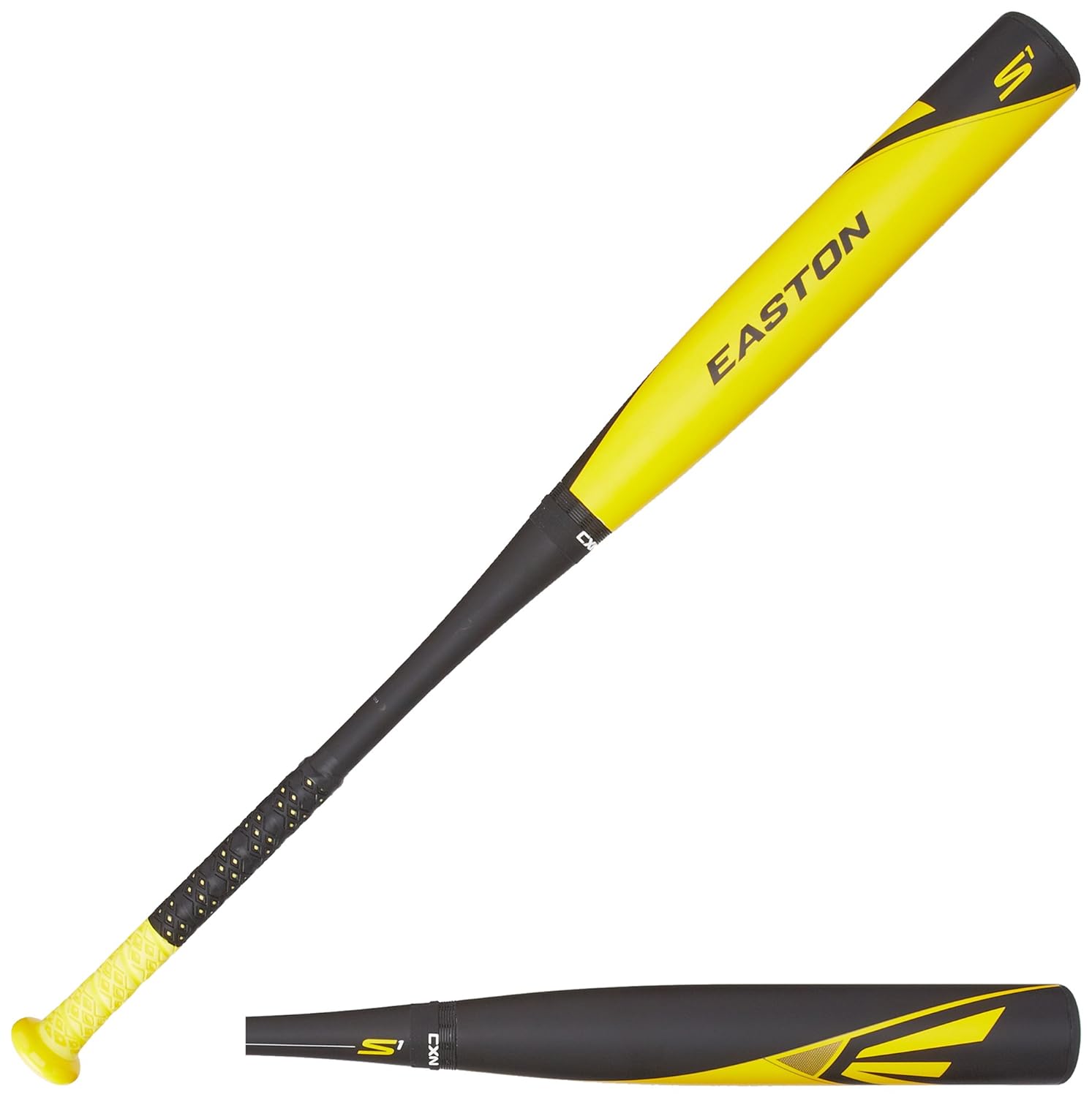 Easton YB14S1 S1 Composite Youth Baseball Bat, Black/Yellow, 32Inch/20Ounce Sporting Goods