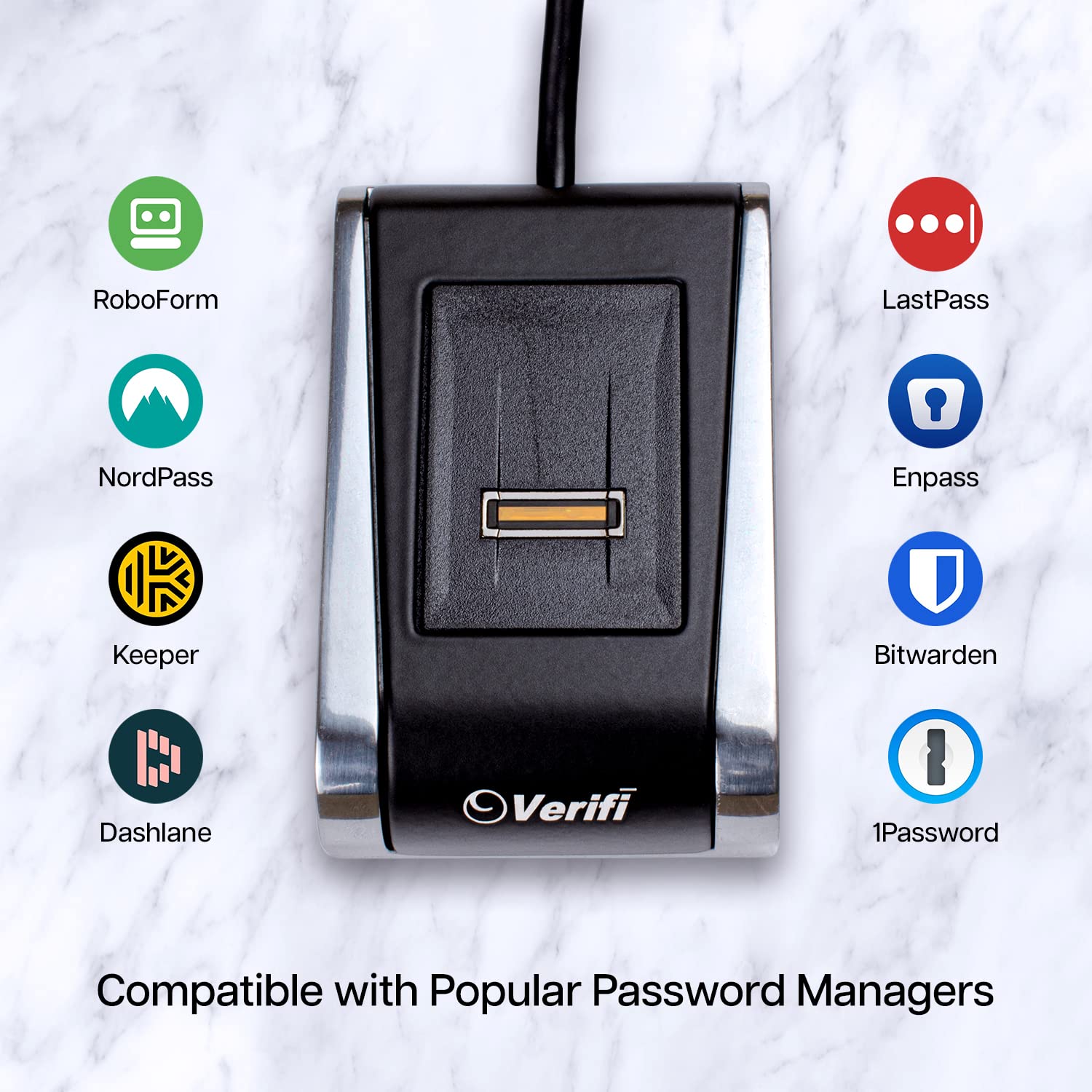 Verifi P2000 Desktop USB Fingerprint Reader - Windows Hello, Passkey Operation