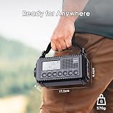 ROCAM DAB+/DAB/FM Wind Up Solar Radio 5000mAh LCD LED Reading Lamp view 8