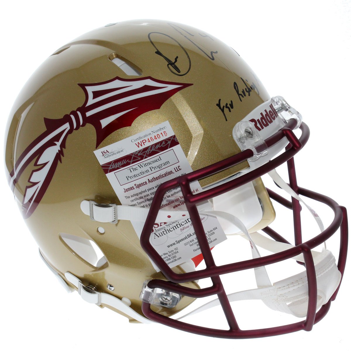 Riddell Signed Autographed Seminoles State Florida Cook Dalvin Full JSA