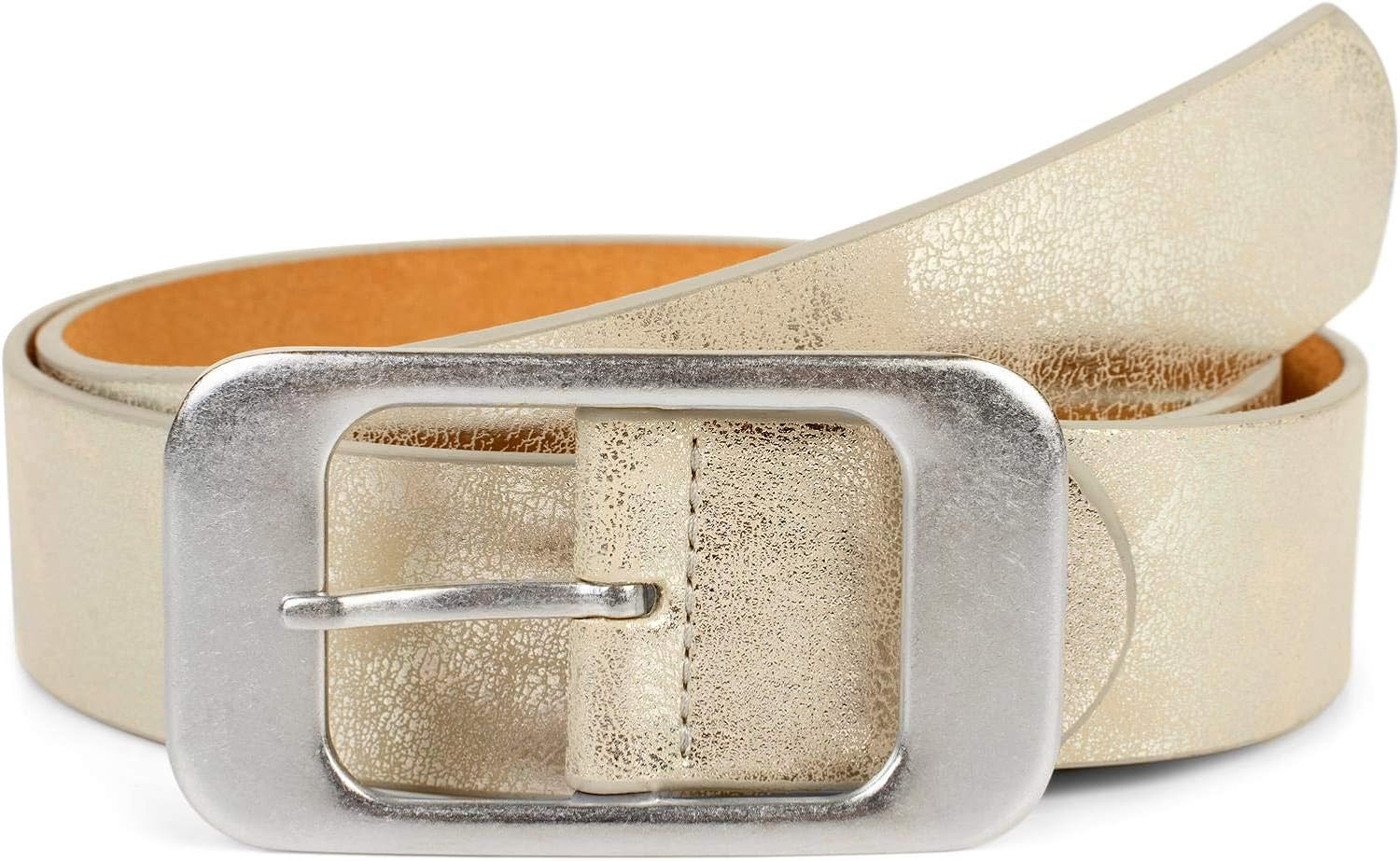 Amazon.com: Unisex Gürtel Unifarben mit großer rechteckiger Schnalle