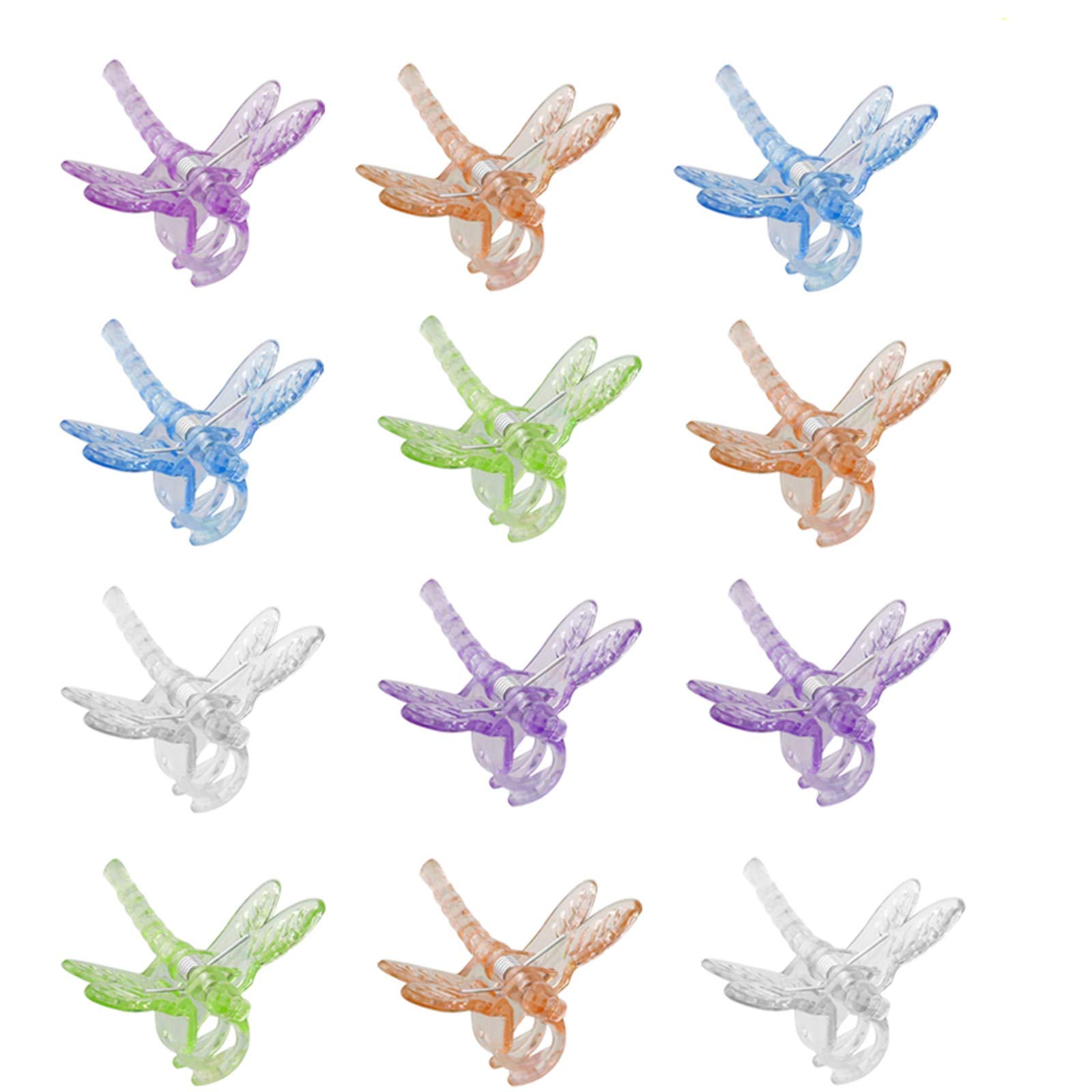 JYCRA 30 Pcs Multicolor Orchid Clips, Dragonfly Garden Plant Support Plastic Clips Durable Tomato Trellis Clips Flower Stem Clips