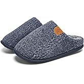 HuayoRong Mens Memory Foam House Slippers, Casual Slip on House Shoes, Indoor Outdoor Sandal Slippers