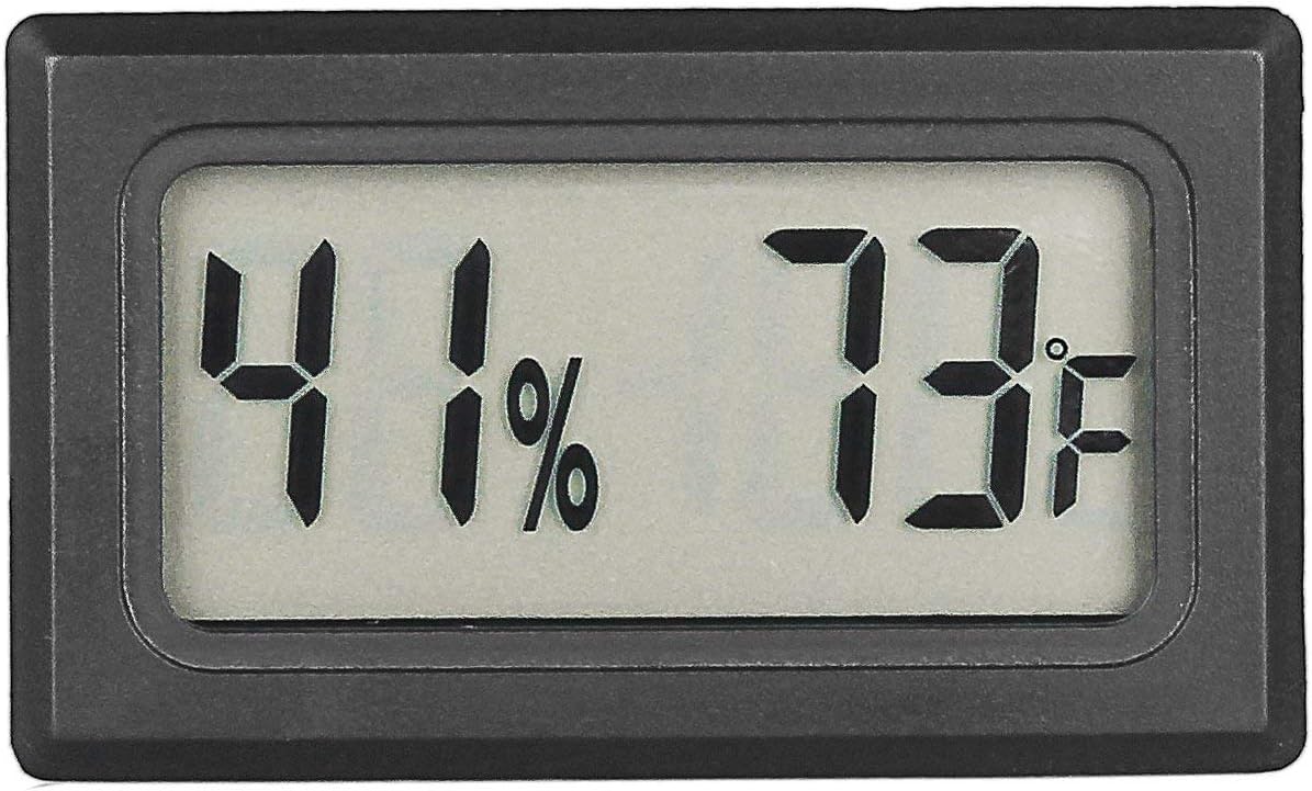 Digital Hygrometer Indoor Thermometer with Humidor, Mini Humidity/Temperature Meter with LCD Display, Accurate Sauge Sensor for Reptile/Babyroom/Office/Home, Vital Accessories of Cigar Box(Fahrenheit)
