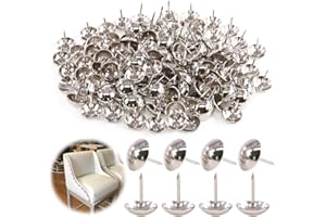 Keadic 250Pcs 5/8" (16mm) Antique Upholstery Tacks Furniture Nails Pins Assortment Kit for Upholstered Furniture Cork Board o