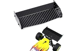RC HUB RCHUBAM 1/16 RC Rear Wing Spoiler Carbon Fiber RC Tail Wing Compatible with Losi Mini-B 1/16 RC Off Road RC Truck Upgrade Parts