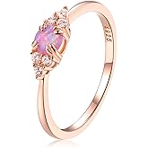 espere Sterling Silver Halo Opal Stacking Ring Simple Dainty Gold Ring Opal Ring Birthstone Ring 4-10