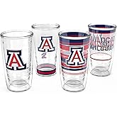 Tervis Arizona Wildcats - Assorted Made in USA Double Walled Insulated Tumbler Travel Cup Keeps Drinks Cold & Hot, 16oz 4pk, Classic