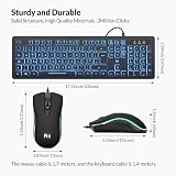 Rii RK105 Wired Keyboard and Mouse Backlit USB UK Layout 105 Keys view 7
