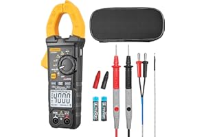 KDATOR Digital Clamp Meter Multimeter 4000 Counts Voltage Tester with Auto Range, AC/DC Voltage, AC Current, Resistance, Capacitance, Continuity Diode,Live Wire Test, NCV, True RMS, AC Current Meter LD202A+