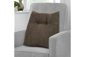 Shinnwa Lumbar Support Pillow for Office Chair, Memory Foam Back Support Pillow for Back Pain Relief, Car, Chair and Couch, 15x17.5x4.5in, Brown