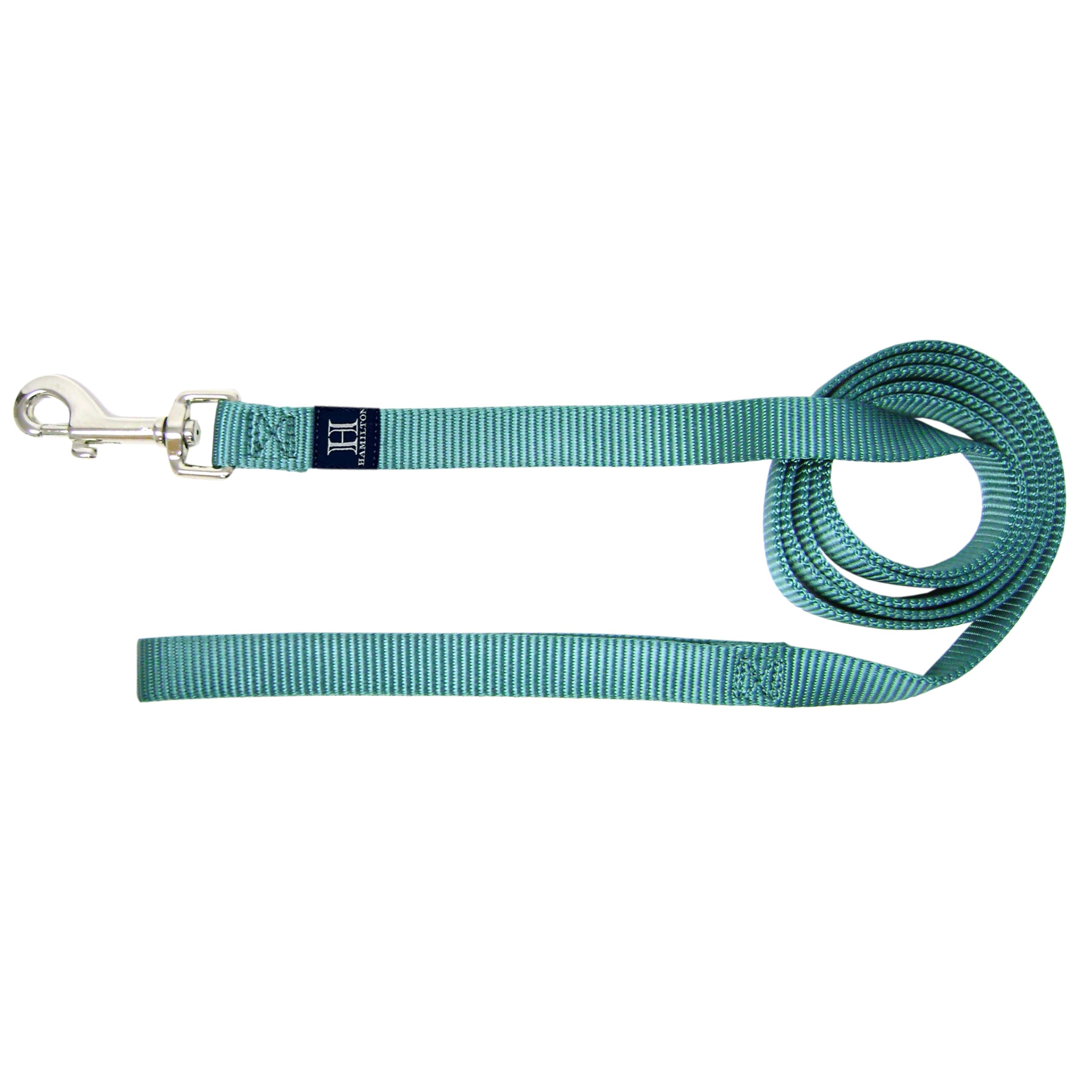 Hamilton Single Thick Nylon Lead with Swivel Snap, 3/8-Inch x 6-Feet Long, Teal