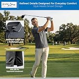 Under Par Men’s Golf Polo Shirts 2 Pack Charcoal Sky XL Breathable UV Moisture view 5