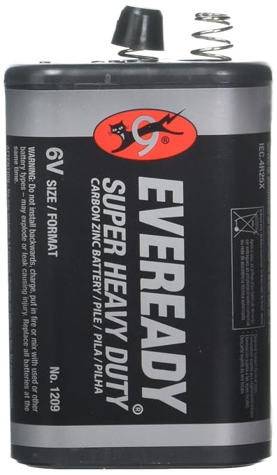 Eveready battery 6v Spring top 1209 (01163) (039800011633)
