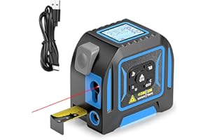 2-in-1 Laser Tape Measure, Lytool 130Ft/40m Laser Measurement Tool, 16Ft/5m Measuring Tape, Digital Laser Tape Measure with M