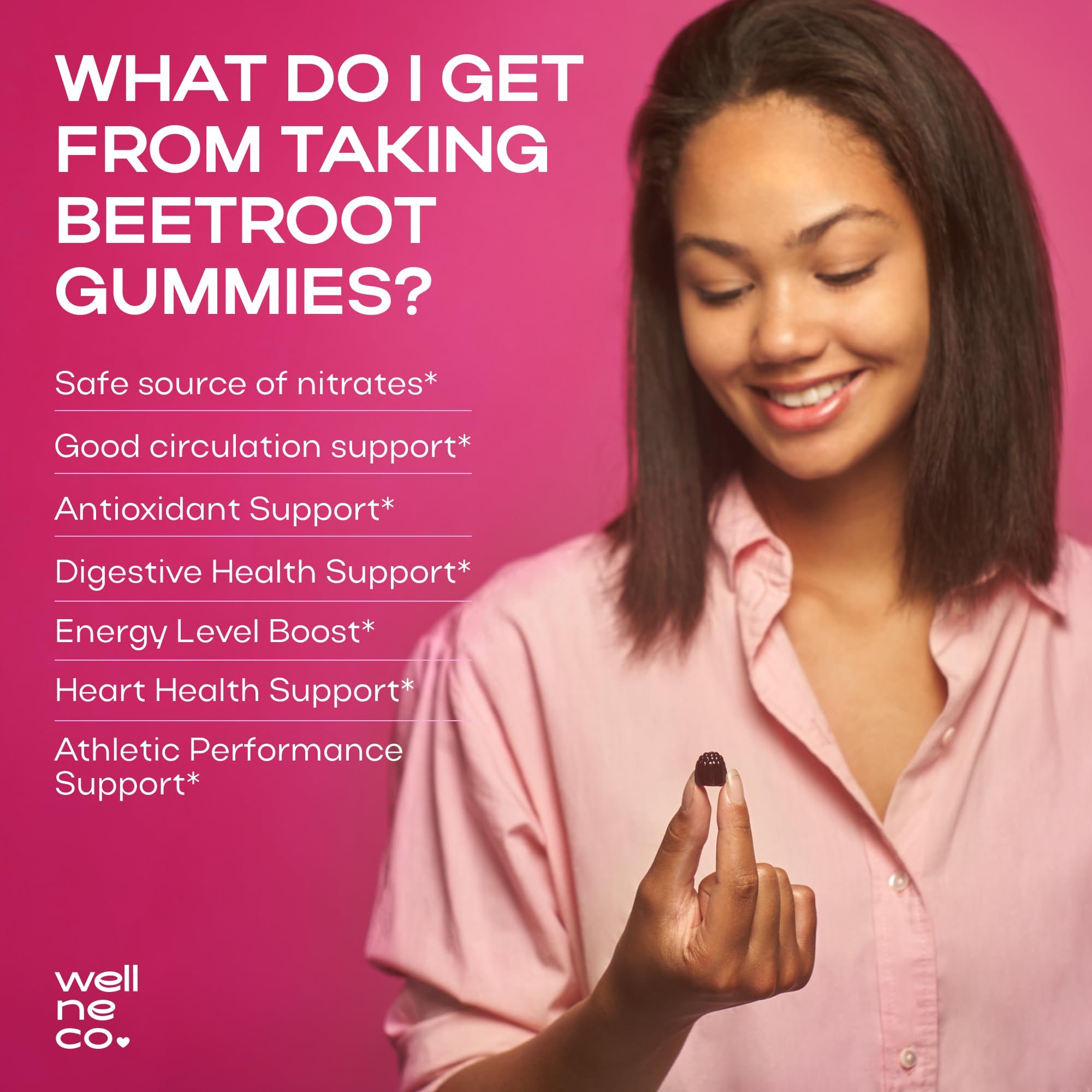 Beet Chews for High Blood Pressure - Beet Root Gummies Made in USA with Tart Cherry - Nitric Oxide Supplements for Energy and Cardio Health - Vegan, No GMO, Pectin Based - for Women and Men, 60 Pcs