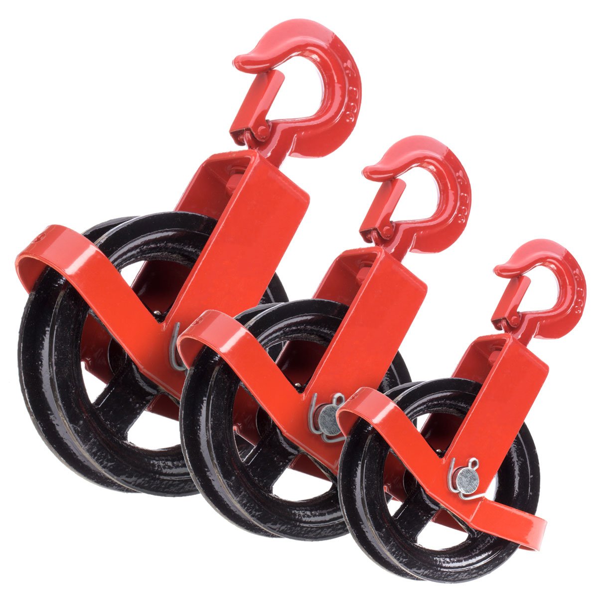 SWAWIS Umlenkrolle 1 Tonne - Mit Kugellager & Haken Für Seile Bis 16mm