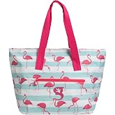 geckobrands Waterproof Escape Beach Tote &ndash; Spacious Travel Beach Bag with Hidden Pocket and Long Handles for Easy Carrying
