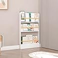 Tazyee Book Shelf, Behind The Door Bookshelf, Wooden Kids Book Shelf 3/4/5/6 Tier, for Toys and Books, Space-Saving Wall Mount Narrow