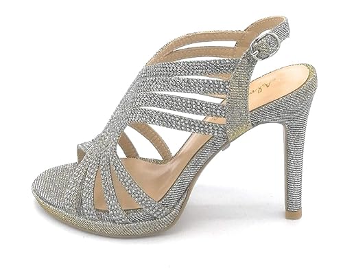 Alma en Pena Da.-Schuh Sandalette Metallic