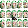 Fujifilm Instax Mini Instant Camera Film for Mini Instant Cameras - Capture Memories Anytime, Anywhere with Sunshine Photo Microfiber Cleaning Cloth... (15 Pack (300 Sheets Total))
