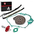 MOTO1988 Cam Timing Chain Cam Chain Guides Tensioner and Gasket for Yamaha Raptor 660 YFM660 2001-2005 94591-40126-00 34K-12231-00-00 34K-12241-00-00