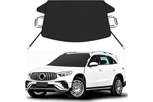 KALINCO Windshield Cover for Ice and Snow, 600D Oxford Fabric Car Windshield Snow Cover, Anti-Frost Waterproof Winter Windshi