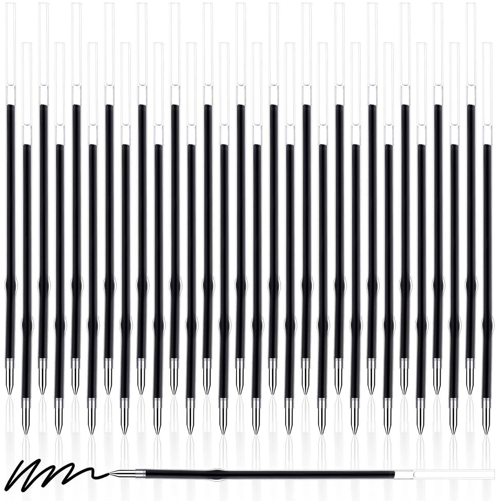 Photo 1 of Zonon 30 Pieces Pen Refills Ink Ballpoint Pen Refill 3.9 Inch Replacement Ink Refill Bulk for Retractable Pens Office School Supplies, Medium Point(Black)