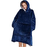 Narecte Cozy Oversized Blanket Hoodie Wearable Blanket Adults Soft Hooded Blanket Hoodie Birthday Gifts for Women Christmas