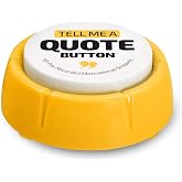 Quote Sound Button | Fully Loaded | 101 Pre-Recorded Motivational Quotes | Positive Thinking Easy, Better Than Affirmation Cards | Fun Novelty Gag Inspirational Gift | Cool Desk Decor Gadget