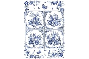 EUROPEAN EXCELLENCY Rice Paper for Decoupage A4 Birds, Butterflies, Dragonfly, Animals (Blue Forest Animals - 2 Sheets)