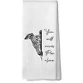 XPH Funny Vintage Black and White Greyhound Hand Towels, Greyhound Gifts for Women, Gifts for Dog Mom Lovers Owner Hand Towels for Bathroom Decorations, Funny Dog Bathroom Decor 16x24inch