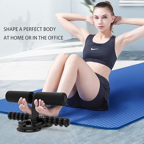 Sit-up Aid, Sit Up Bar For Floor, Portable Adjustable Sit Up Equipment With Sit-Up Foot Holder, Household Fitness, Abdominal Muscle Exercise, For Body Building(black