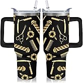 Kearscupra 40oz Hair Stylist Gifts Hairstylist Tumbler with Handle for Female Women, Stainless Steel Insulated Cup, Coffee Mug Water Bottle for Hairdresser Cosmetology Salon Owner Beautician
