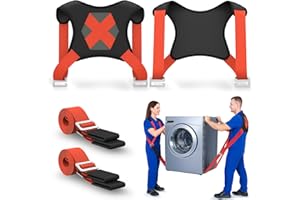 NOCOEX 2-Person Moving Straps with Back Support - Ergonomic Moving & Lifting Straps for 2 Movers, Moving Shoulder Dolly for Move & Carry Furniture Mattresses, Appliances Easily & Safely Up to 880 lbs