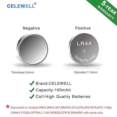 Buy Celewell Lr44 Ag13 357 6 1 5v Button Cell Battery Pack Online In Indonesia B07c4njv7t