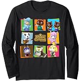 Animal Crossing Group Shot Panels Long Sleeve T-Shirt