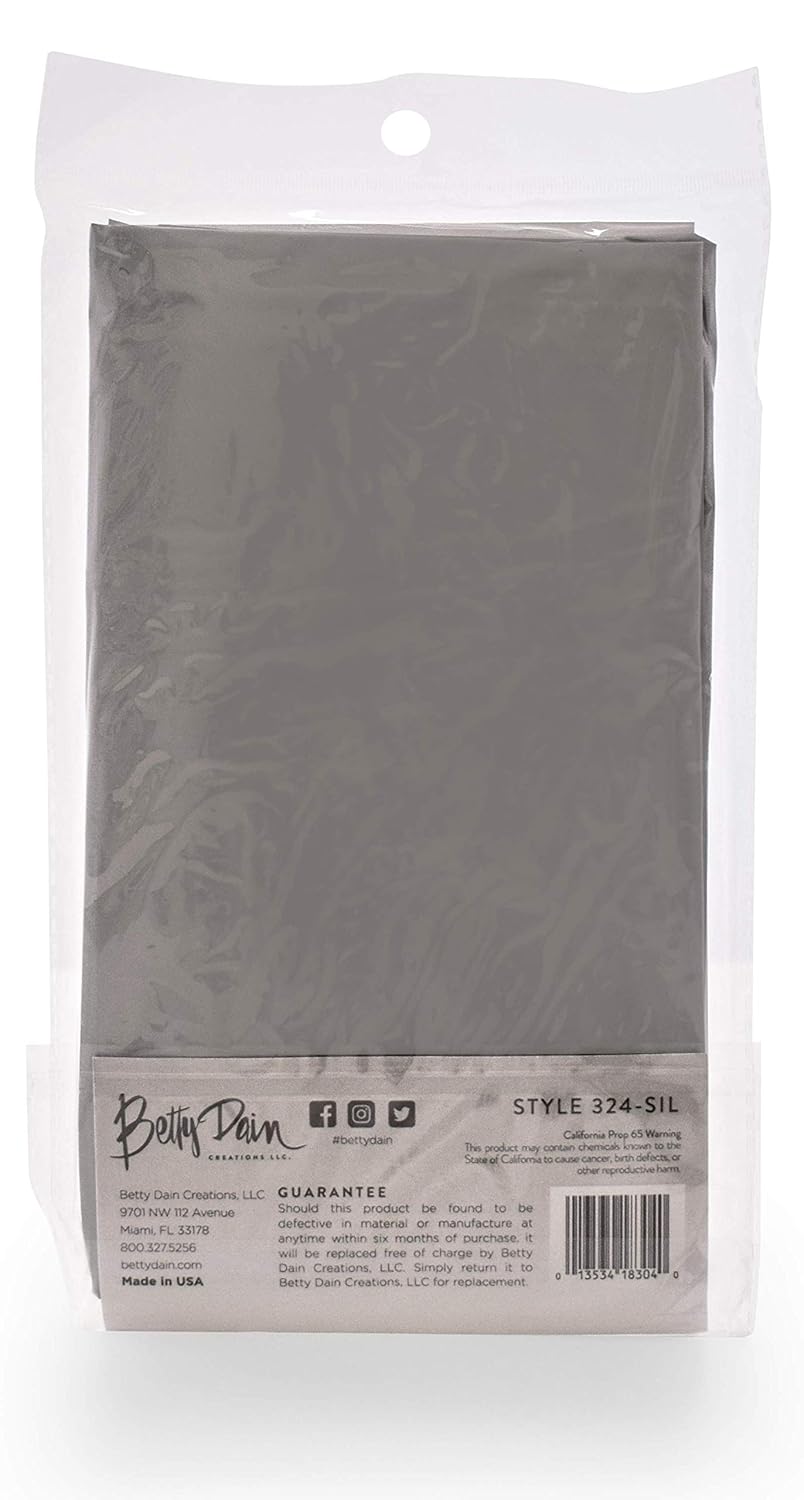 Betty Dain Jumbo Shampoo Cape, Durable, Waterproof, Stain-resistant Vinyl, Oversized Dimensions, Convenient Touch-and-close Fastener or Hook-on Closure, 45 inches wide x 54 inches long, Silver : Hair Care Products : Beauty